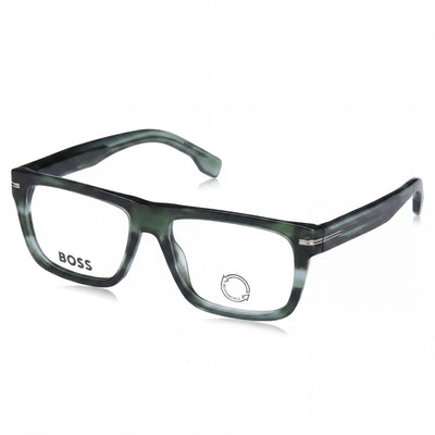 Hugo Boss Boss 1503 Green Square Unisex Eyeglasses, Acetate frame