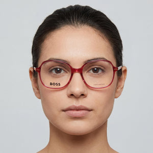 Hugo Boss Boss 1525 Square Eyeglasses for Women — interior view, Polycarbonate demo lenses