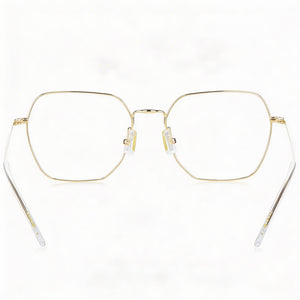 Hugo Boss Boss 1534 Square Eyeglasses Women — side view, Gold Glass temples