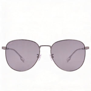 Hugo Boss BOSS 1536/F/S Round Sunglasses Unisex — front view, Stainless Steel frame
