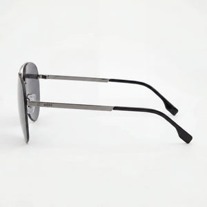 Hugo Boss Boss 1537/f/sk Aviator Sunglasses Unisex — side view, Non-Polarized Dark Ruth Black lens