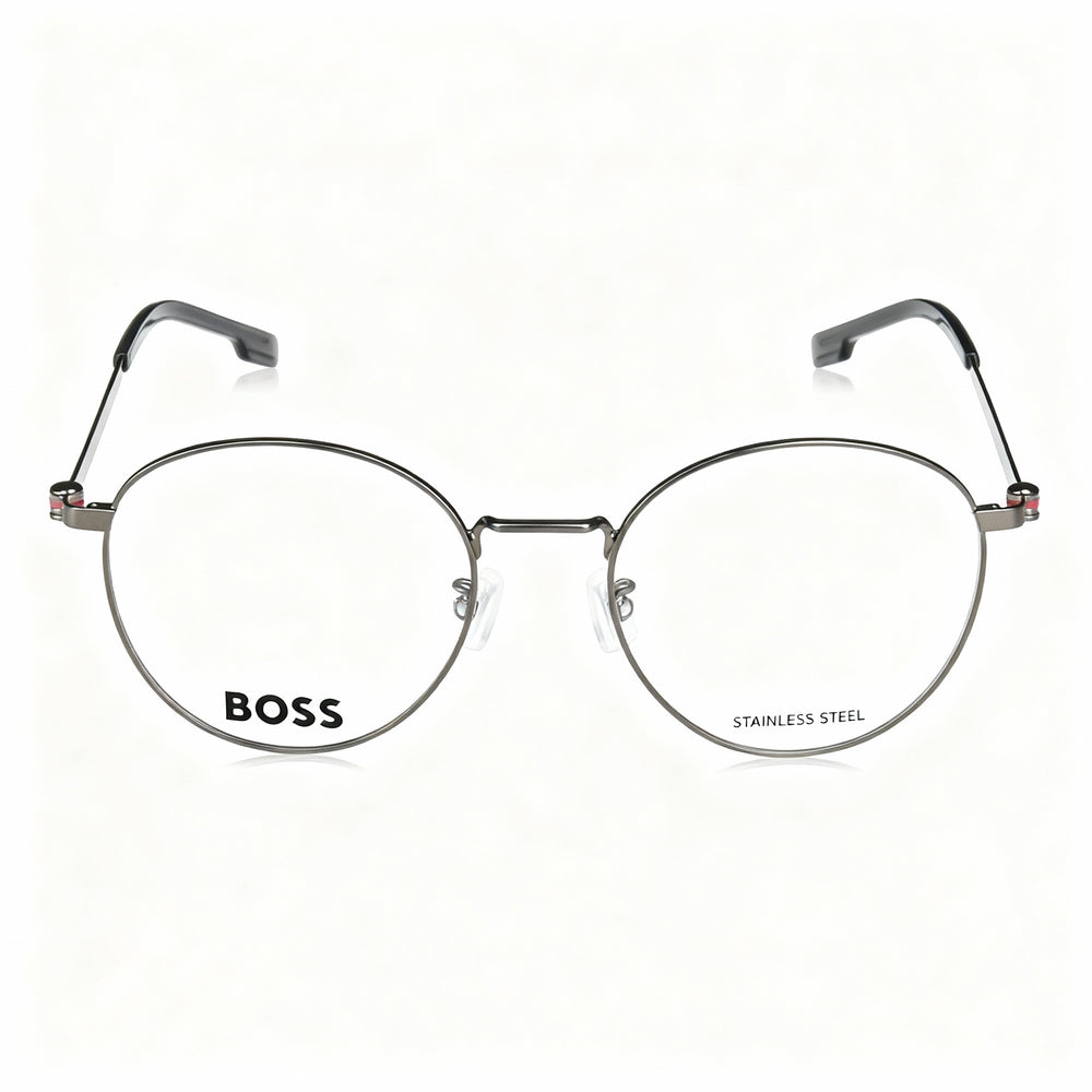 Hugo Boss Boss 1539/f Round Eyeglasses for Men — front view, Alloy Steel