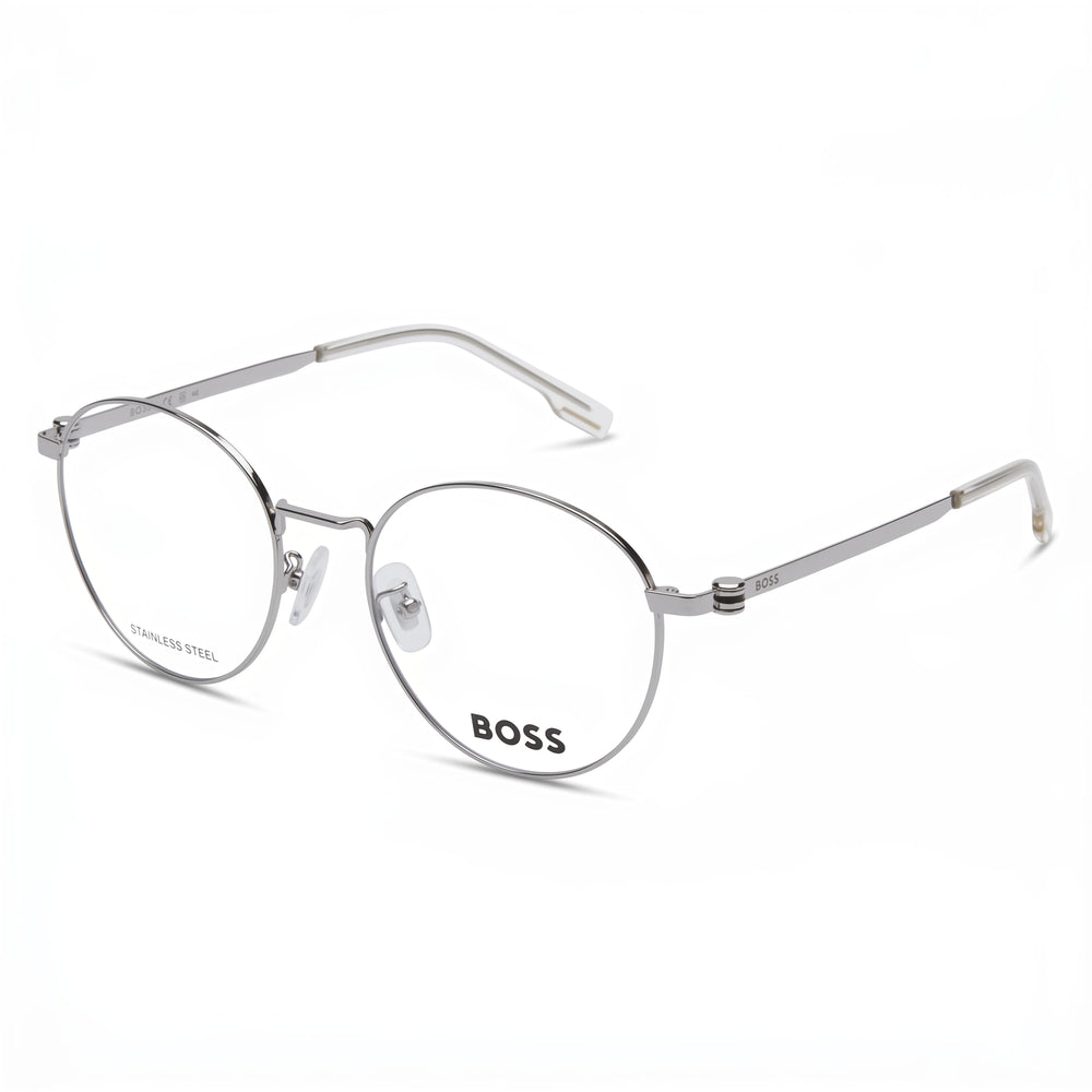 Hugo Boss Boss 1539/f Silver Round Unisex Eyeglasses, Alloy Steel frame