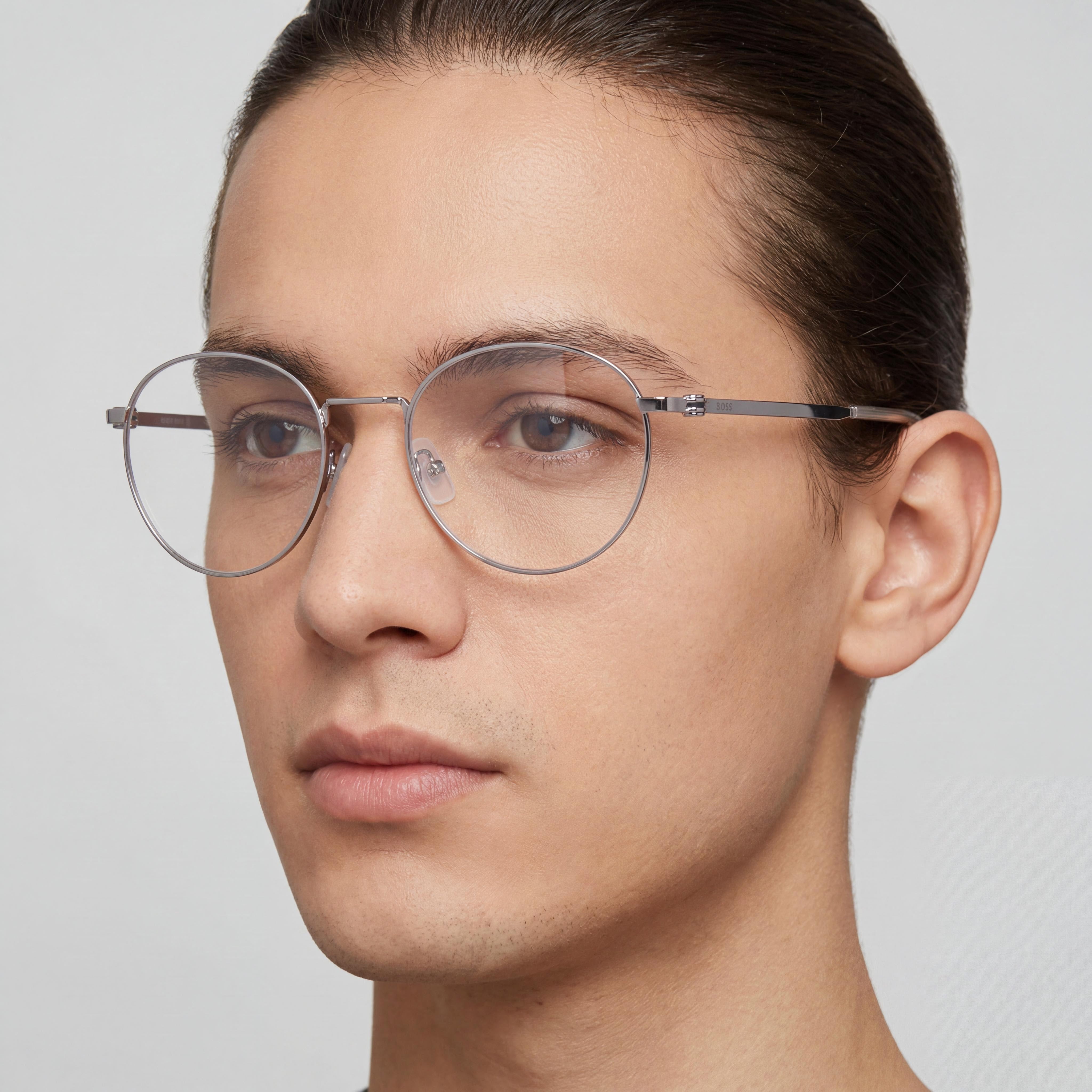 Hugo Boss Boss 1539/f Ruthenium Round Unisex Eyeglasses, Alloy Steel, Photo 4