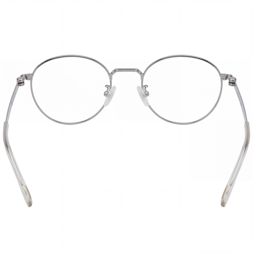 Hugo Boss Boss 1539/f Round Unisex Eyeglasses — side view, Silver Alloy Steel temples