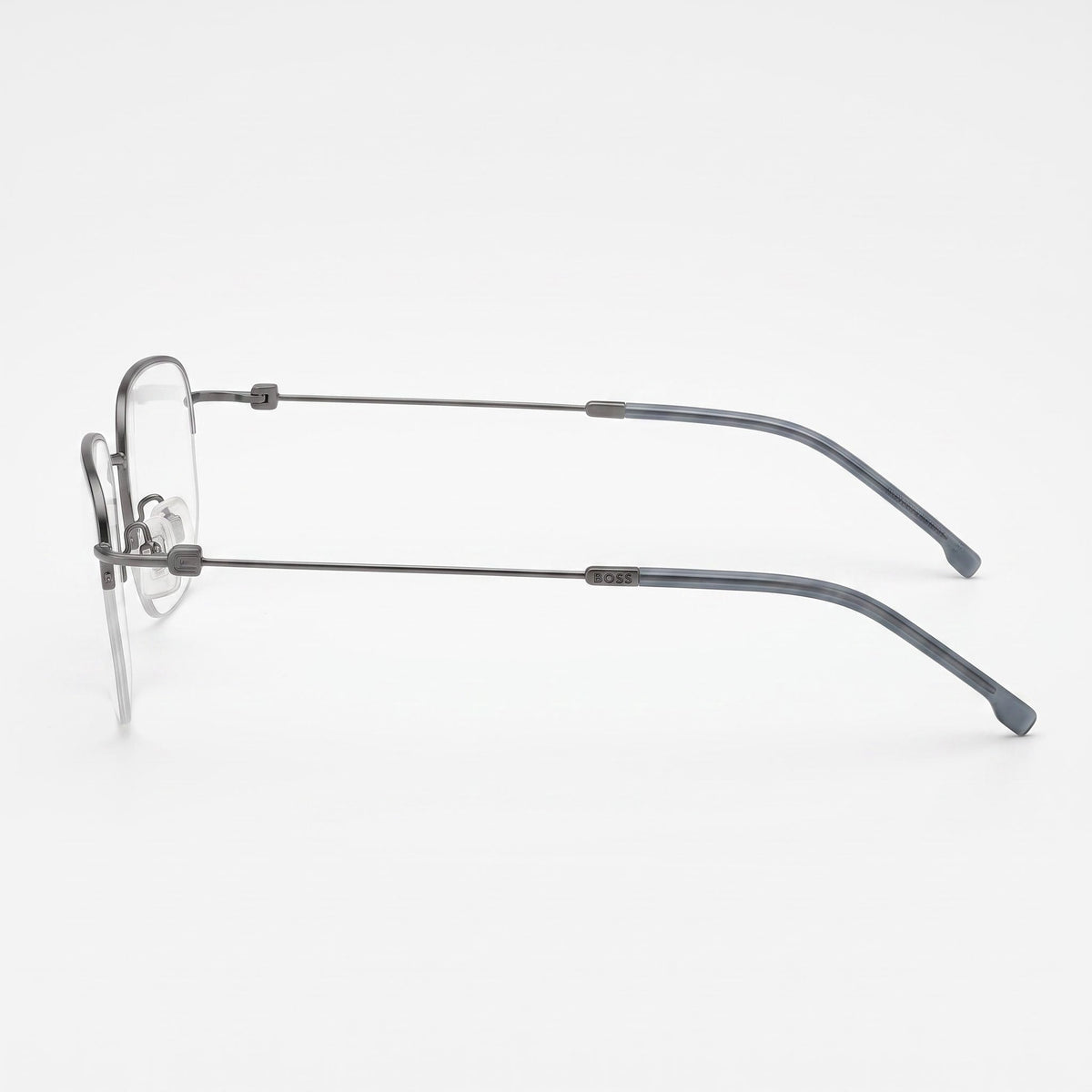 Hugo Boss Boss 1544-F Silver Rectangle Eyeglasses for Men, 54mm, Photo 2