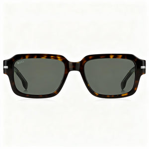 Hugo Boss BOSS 1596/S Rectangle Sunglasses for Men — front view, Acetate frame