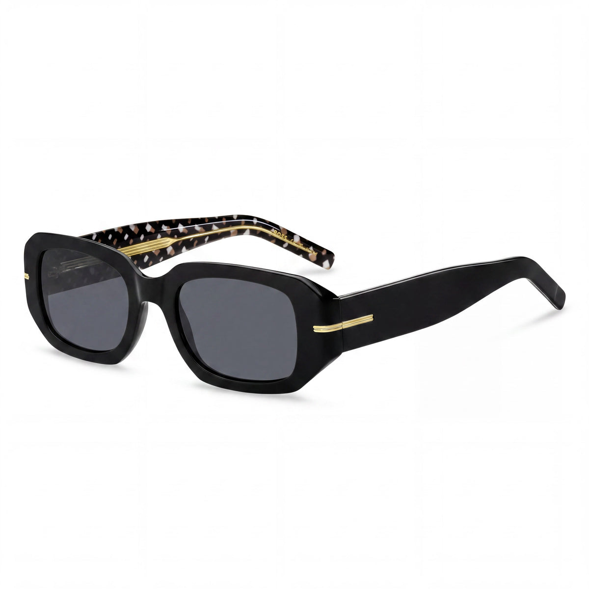 Hugo Boss BOSS 1608/S Black Rectangle Sunglasses for Women, 50mm, Photo 1