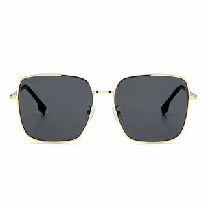 Hugo Boss BOSS 1613/F/SK Square Sunglasses for Women — front view, Stainless Steel frame