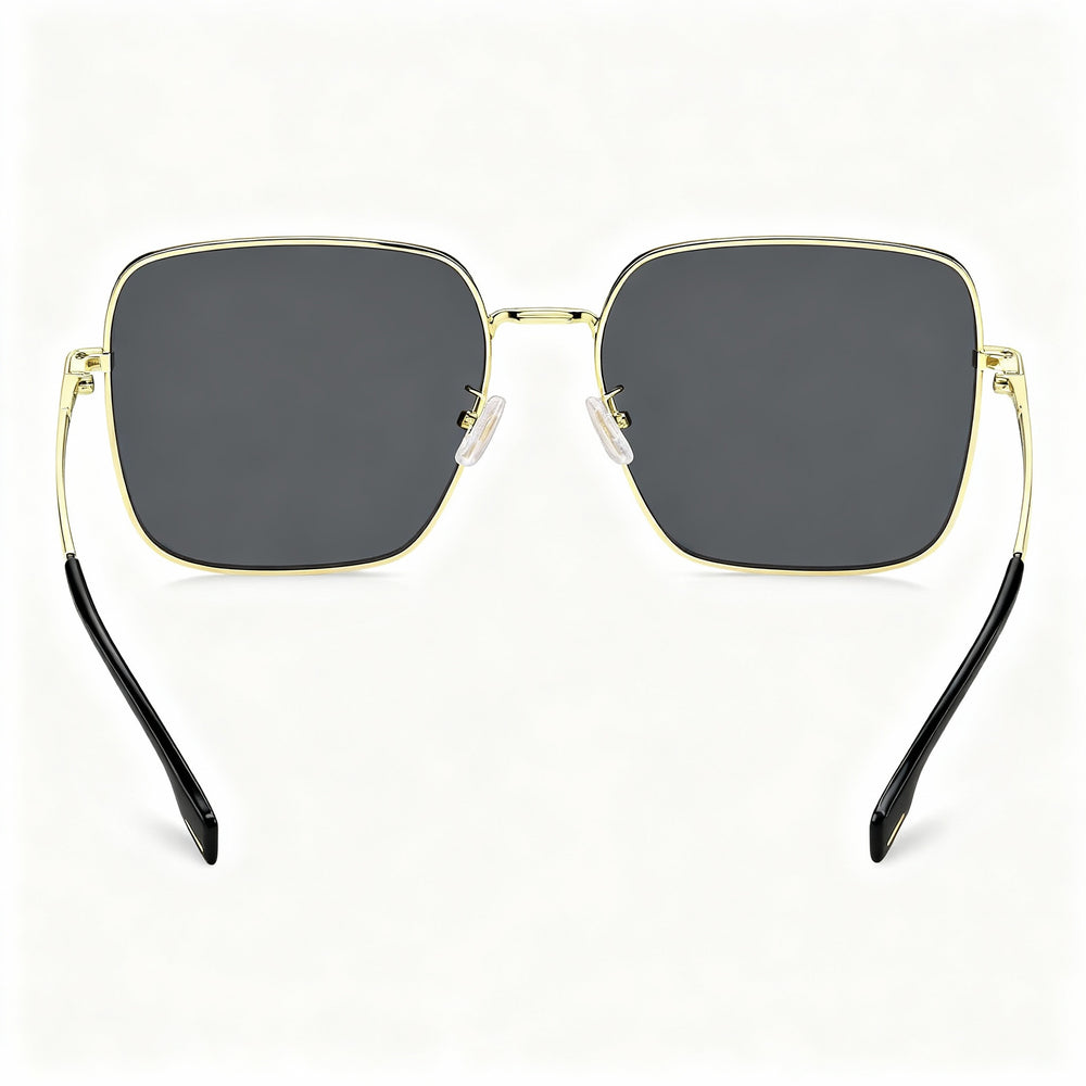 Hugo Boss BOSS 1613/F/SK Square Sunglasses Women — side view, Non-Polarized Gold lens