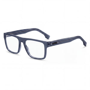 Hugo Boss BOSS 1652 Blue Rectangle Eyeglasses for Men, Eco Cellulose frame