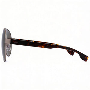 Hugo Boss Boss1560/O/S Pilot Sunglasses Men — side view, Non-Polarized Gray-Brown lens