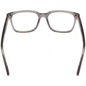 Hugo Boss Square Eyeglasses Men — side view, Transparent Brown Acetate temples