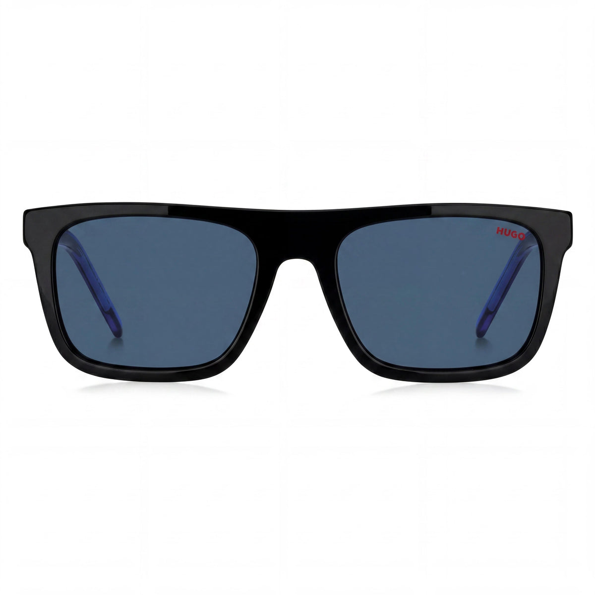Gafas de sol rectangulares casuales HUGO para hombre, negro y azul, 54 mm, Photo 2