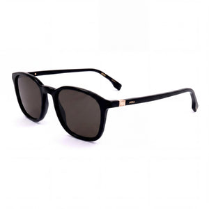 Hugo Boss Casual Black Round Sunglasses for Unisex, Black lens