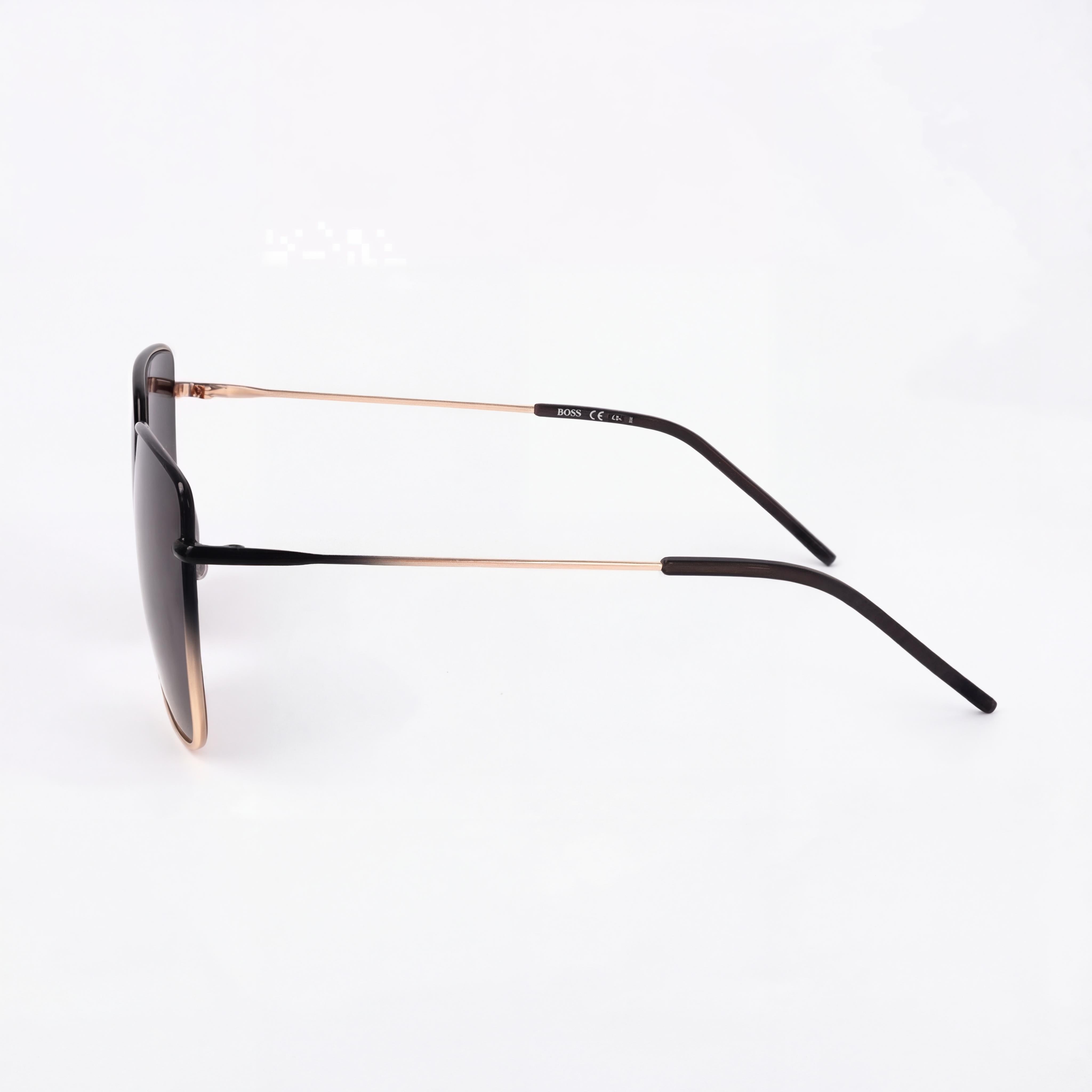 Hugo Boss Casual Black Gradient Gold Square Sunglasses for Women, 59mm, Photo 3