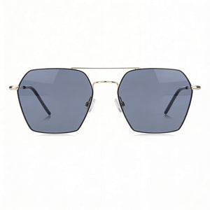 Hugo Boss Casual Rectangle Sunglasses for Women — front view, Stainless Steel frame