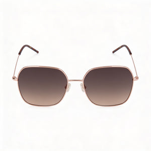 Hugo Boss Casual Square Sunglasses for Women — front view, Stainless Steel frame