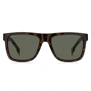 Hugo Boss Casual Rectangle Sunglasses for Men — front view, ECO Cellulose frame
