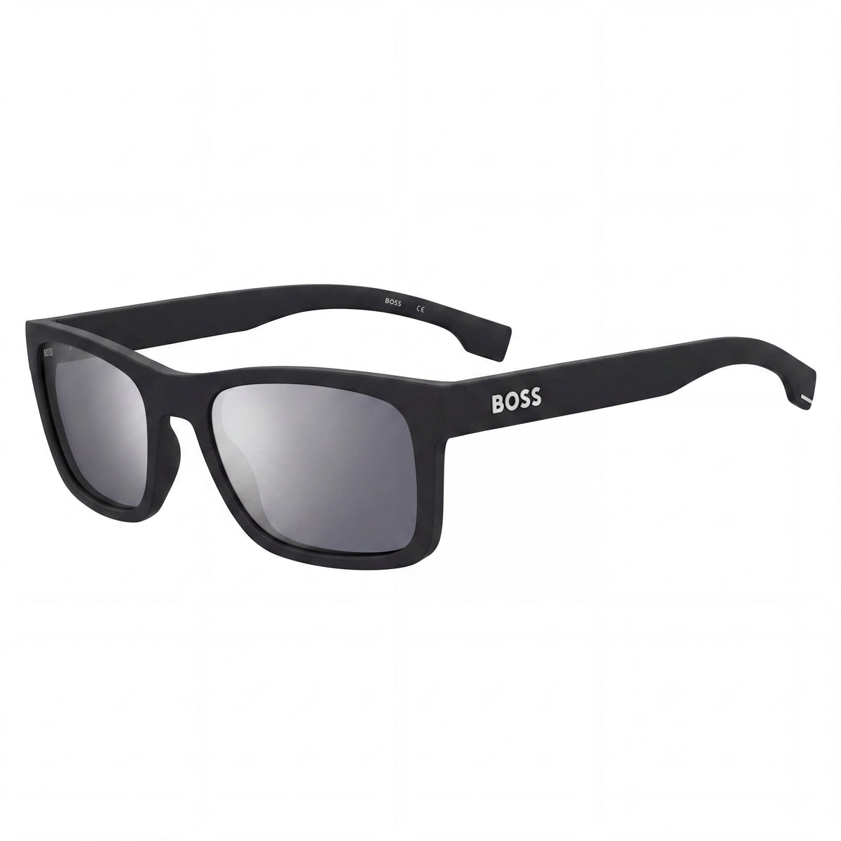 Gafas de sol rectangulares para hombre Hugo Boss 1569/S, clásicas en negro y plata, 55 mm, Photo 1