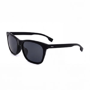 Hugo Boss Classic Black Rectangle Sunglasses for Women, Black lens