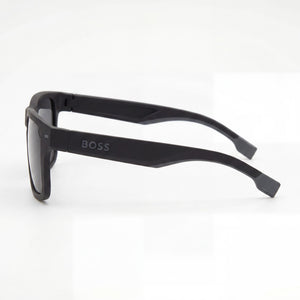 Hugo Boss Classic Rectangle Sunglasses Women — side view, Non-Polarized Grey lens