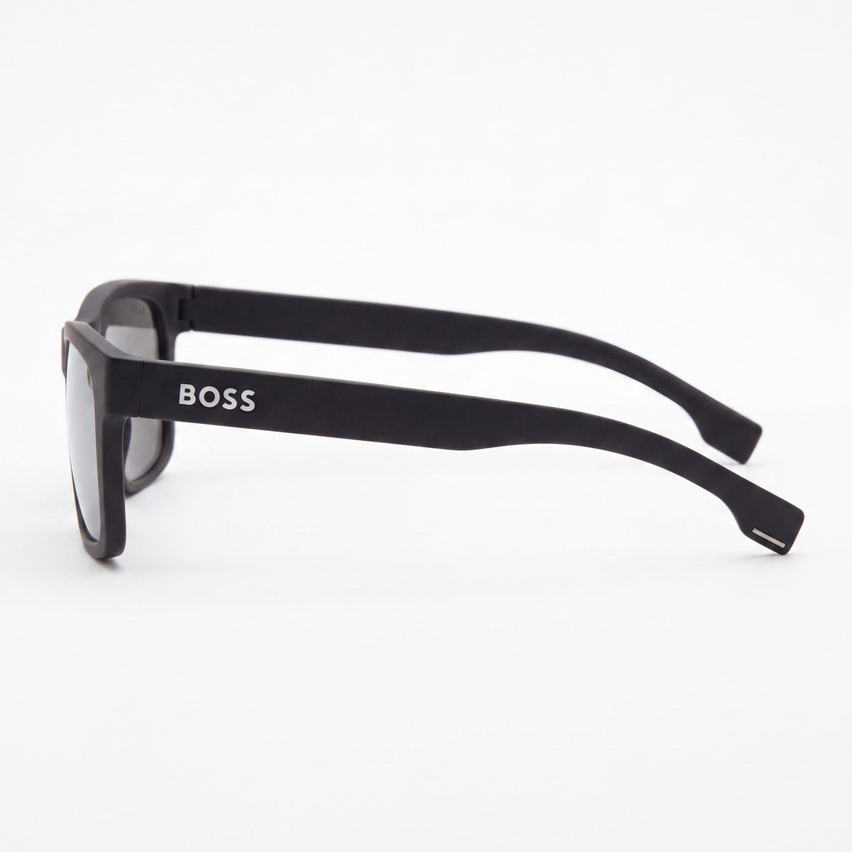 Gafas de sol rectangulares para hombre Hugo Boss 1569/S, clásicas en negro y plata, 55 mm, Photo 3