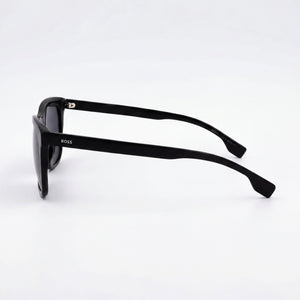 Hugo Boss Classic Rectangle Sunglasses Women — side view, Black lens