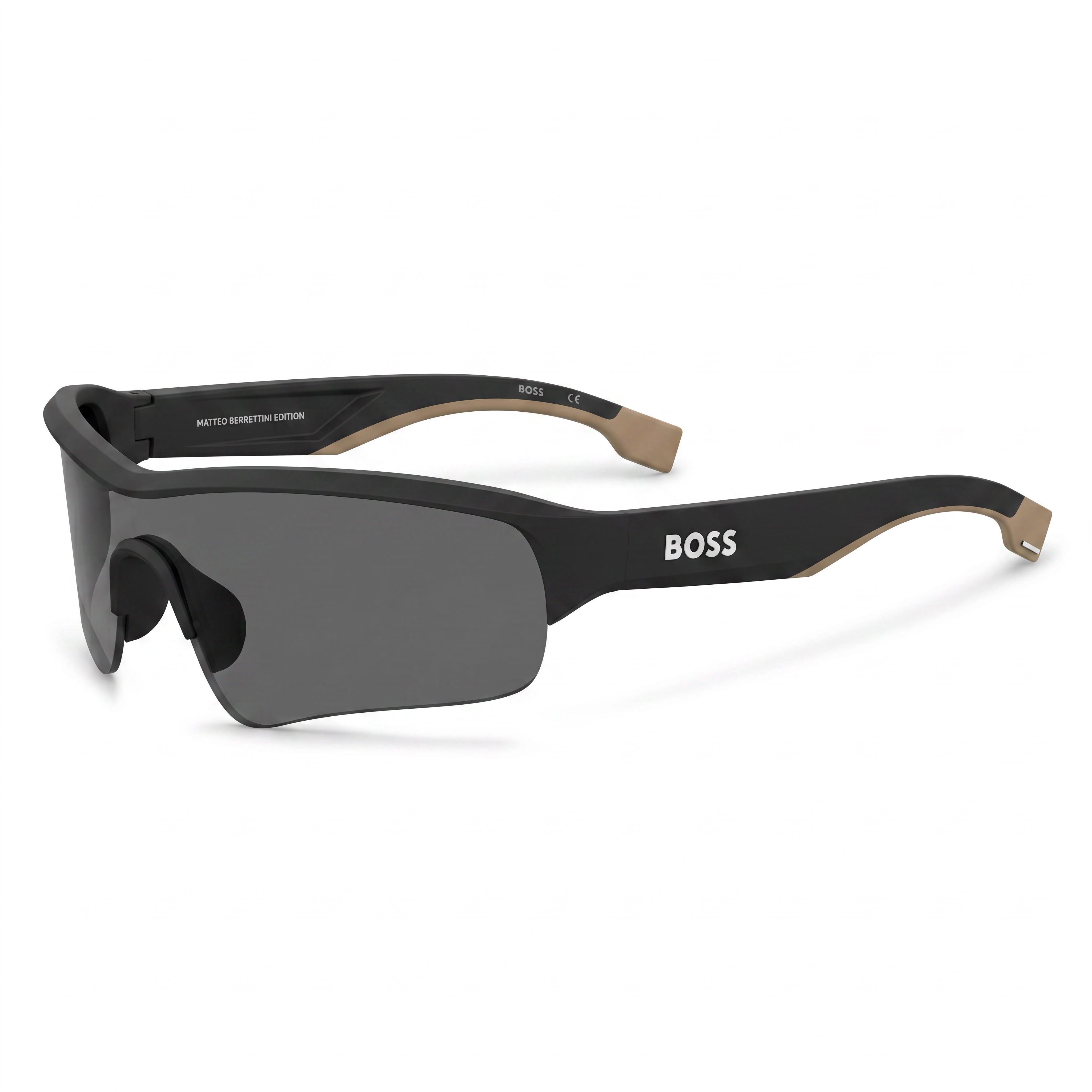 Hugo Boss Classic Black Grey Shield Sunglasses for Men, Photo 1