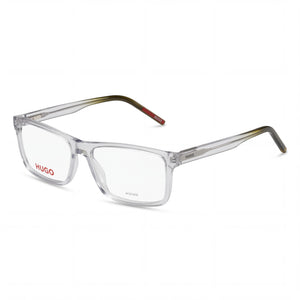 Hugo Boss Classic Grey Green Rectangle Eyeglasses for Women, ECO ACETATE frame