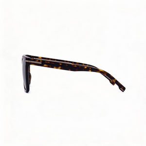 Hugo Boss Classic Rectangle Sunglasses Unisex — side view, Non-Polarized Havana lens