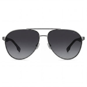 Hugo Boss Contemporary Aviator Sunglasses Unisex — front view, Alloy Steel frame