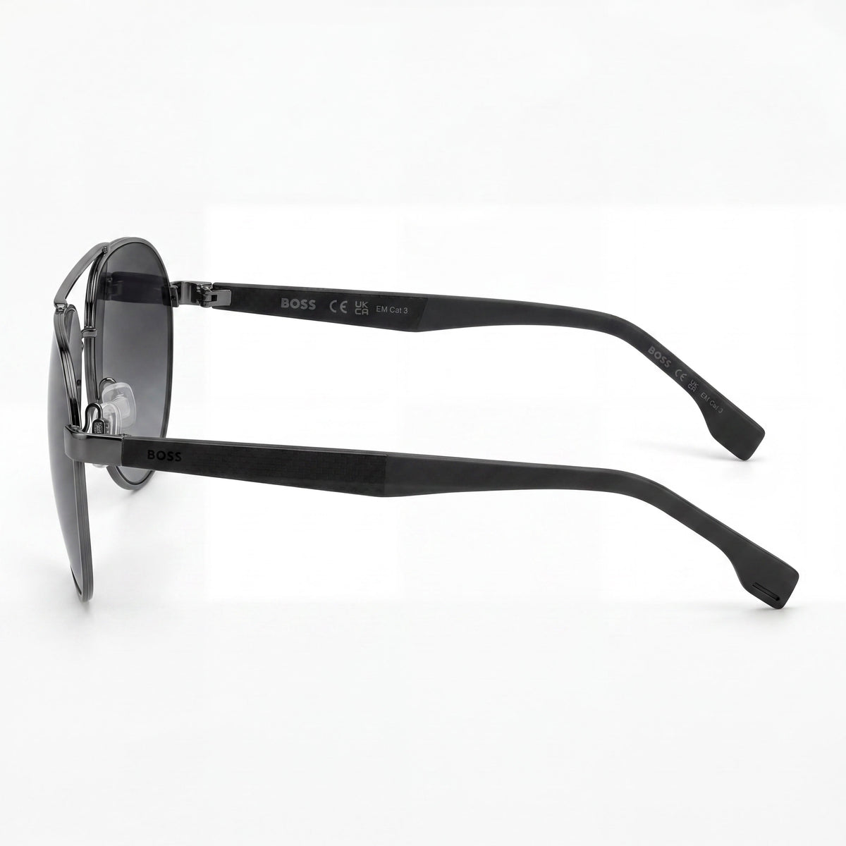 Gafas de sol tipo aviador Hugo Boss grises unisex, 60 mm, Photo 3
