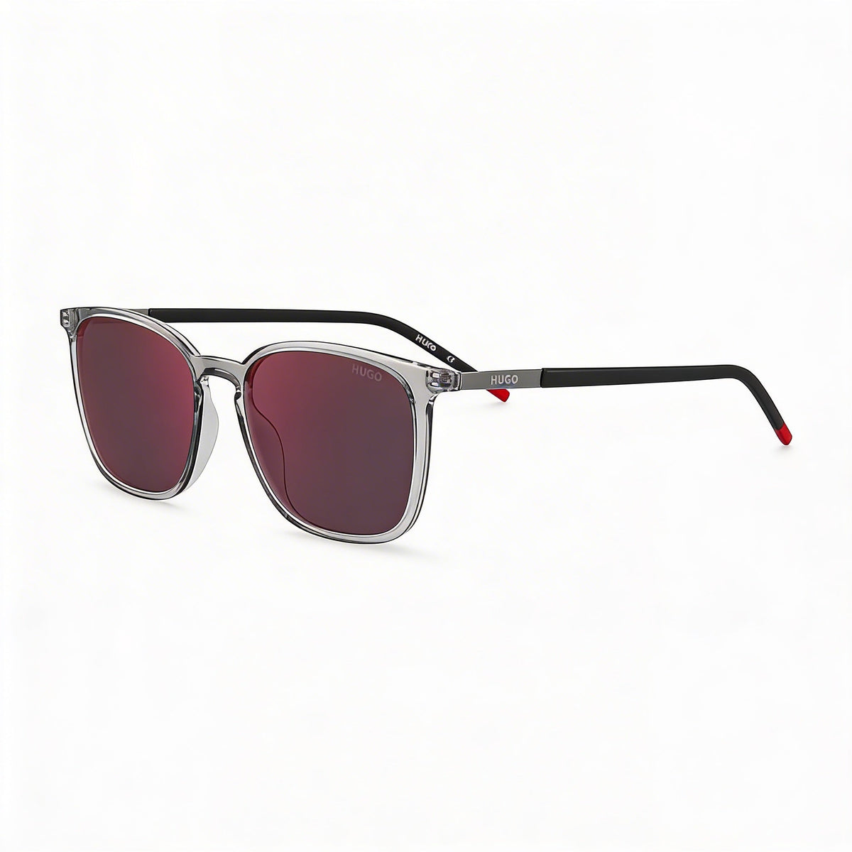 Gafas de sol para hombre Hugo Boss Contemporary con escudo gris/rojo, 54mm, Photo 3
