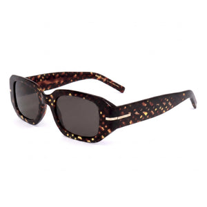 Hugo Boss Distinctive Codes Havana Rectangle Sunglasses for Women, Grey lens
