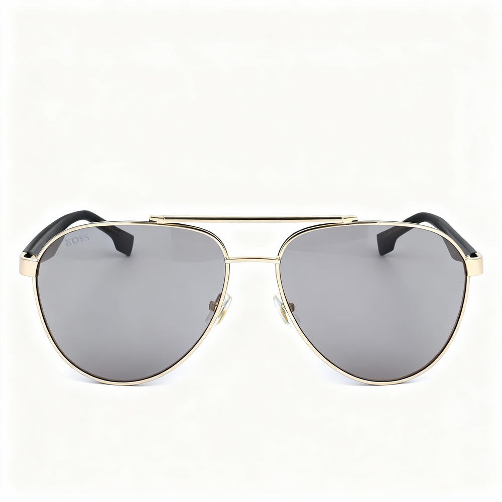 Hugo Boss Aviator Sunglasses Unisex — front view, Alloy Steel frame
