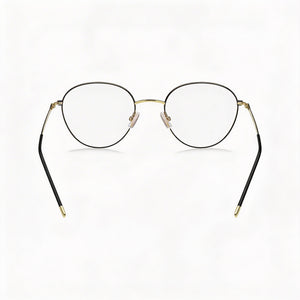 Hugo Boss Round Eyeglasses for Women — front view, Alloy Steel
