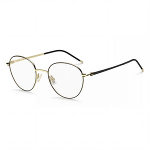 Hugo Boss Gold Black Round Eyeglasses for Women, Alloy Steel frame