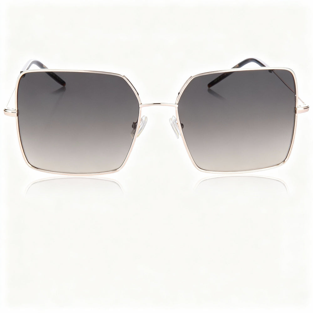 Hugo Boss Square Sunglasses for Women — front view, Stainless Steel frame