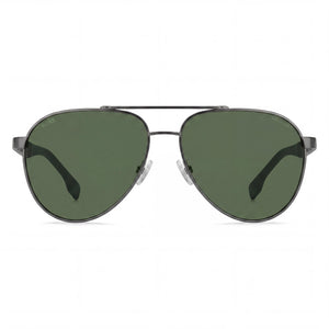 Hugo Boss Aviator Sunglasses Unisex — front view, Stainless Steel frame