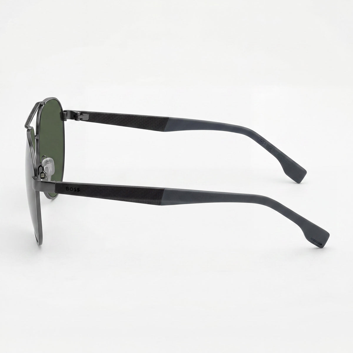 Hugo Boss Ruthenium Green Aviator Polarized Sunglasses Unisex, 60mm, Photo 3
