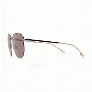 Hugo Boss Aviator Sunglasses Unisex — side view, Non-Polarized Ruthenium lens