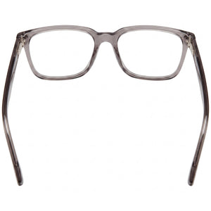Hugo Boss Rectangle Eyeglasses Men — side view, Gray Acetate temples