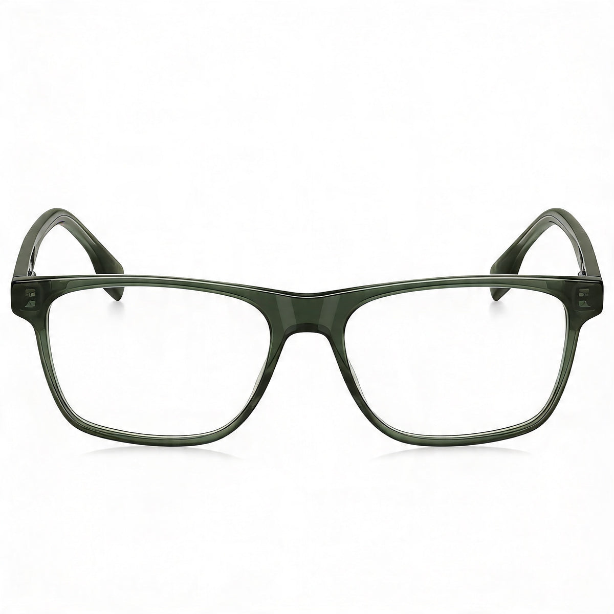 Gafas graduadas rectangulares Hugo Boss Black Green para hombre, acetato 55 mm, Photo 2