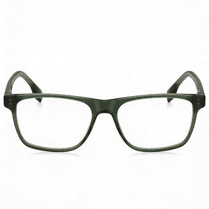 Hugo Boss Rectangle Eyeglasses for Men — front view, Acetate