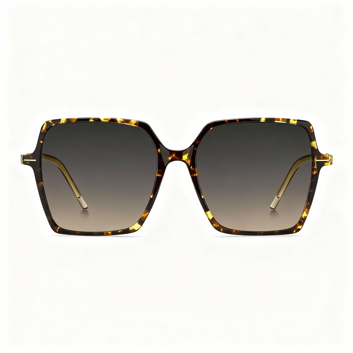 Gafas de sol cuadradas amarillas Havana para mujer Hugo Boss, 57mm, Photo 2