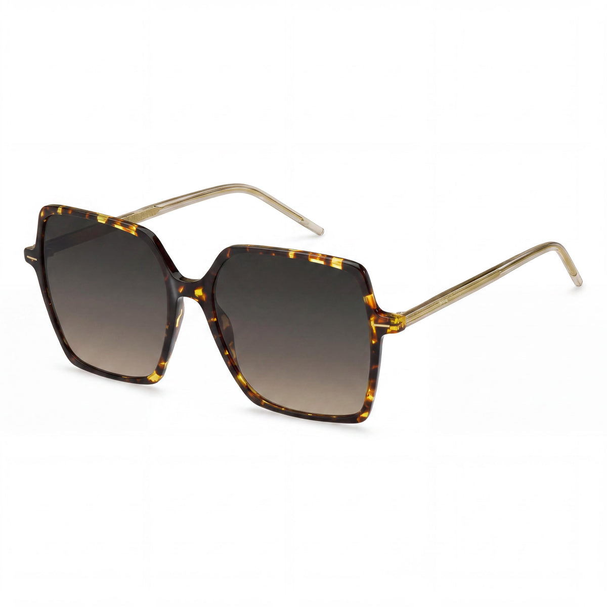 Gafas de sol cuadradas amarillas Havana para mujer Hugo Boss, 57mm, Photo 1