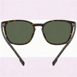 Hugo Boss Square Sunglasses Women — side view, Non-Polarized Havana lens