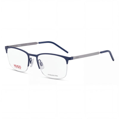 Hugo Boss HG 1019 Blue Rectangle Eyeglasses Unisex, Alloy Steel frame