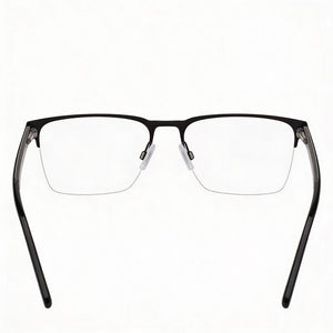 Hugo Boss HG 1076 Rectangle Eyeglasses Unisex — front view, Alloy Steel